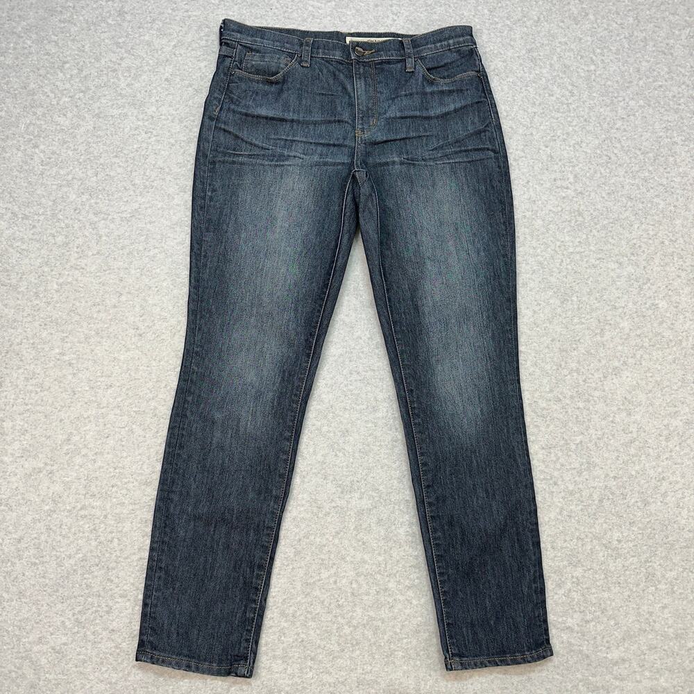 DKNY Skinny Jeans WMNS 10 Dark Wash Blue Denim Mid Rise Stretch Zip Fly Pockets